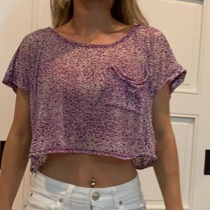 Lilac cropped top